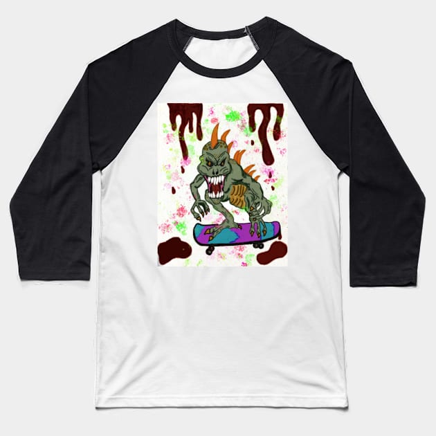 El Chupacabra Baseball T-Shirt by Cassie’s Cryptid Land